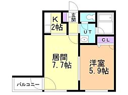 間取図画像 1LDK