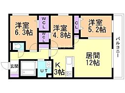 間取図画像 3LDK