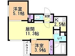 間取図画像 2LDK