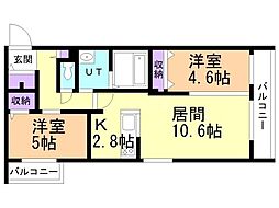 間取図画像 2LDK