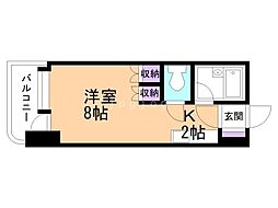 アン・セリジェ弐番館 1Kの間取図画像