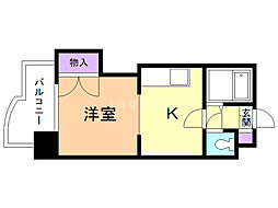 エクセル2 1Kの間取図画像
