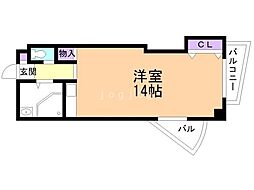 ラベニュー札幌8-9 ワンルームの間取図画像