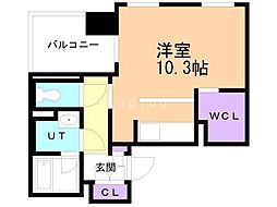 ファーストアベニュー円山公園 ワンルームの間取図画像