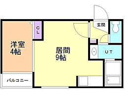 プレシェルト南円山 1LDKの間取図画像