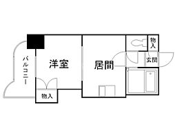 ハイツ南3条 1DKの間取図画像