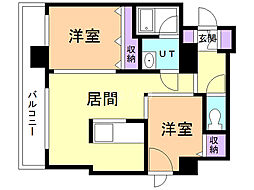クレジデンス札幌・南4条 2LDKの間取図画像