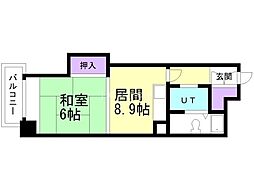 アルファ創成川公園ビル 1LDKの間取図画像