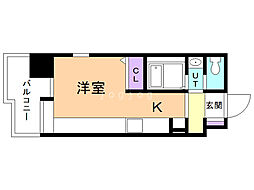 アヴィータ410 ワンルームの間取図画像