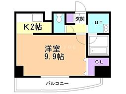 ioミナミ3ジョウ 1Kの間取図画像