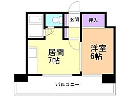 ダイアパレス南3条 1DKの間取図画像