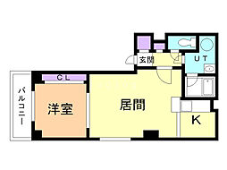 ふじ田57ビル 1LDKの間取図画像