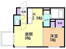 サムティ円山レジデンス 1LDKの間取図画像