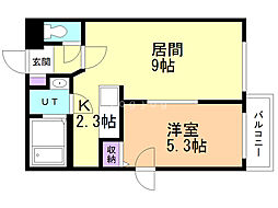 サンステージkikusui5-3 1LDKの間取図画像