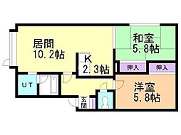 シーケンス 2LDKの間取図画像