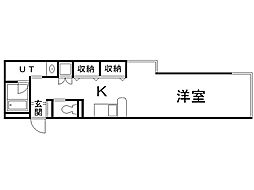 F・HOUSE 1Kの間取図画像