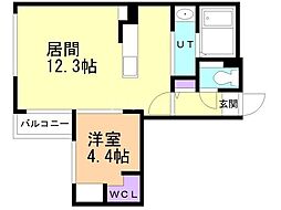 ラ・シュエットN6 1LDKの間取図画像