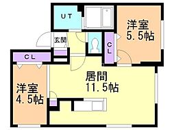 N'smaisonS5 2LDKの間取図画像