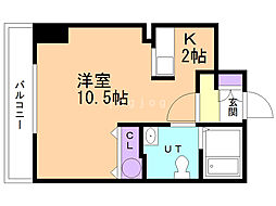 レシディア大通り西 1Kの間取図画像