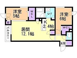 ALPHASQUARES17 2LDKの間取図画像