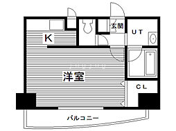 ioミナミ3ジョウ 1Kの間取図画像