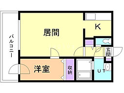 インボイス札幌レジデンス 1LDKの間取図画像