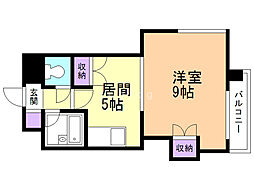 クラシックハイム 1LDKの間取図画像