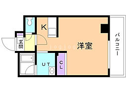 セトルクラシカル 1Kの間取図画像