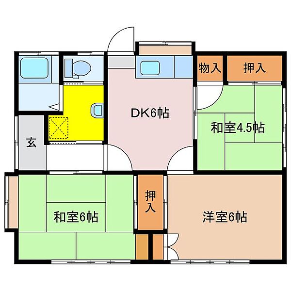 水汲貸家 ｜長野県松本市大字水汲(賃貸一戸建3DK・--・51.91㎡)の写真 その2