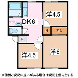 キャッスルハイツ 3DKの間取図画像