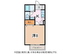 アベニューミスズ 1Kの間取図画像