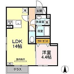 GRAND D-ROOM J 庄内 1LDKの間取図画像