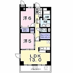 フォンテドミール 2LDKの間取図画像