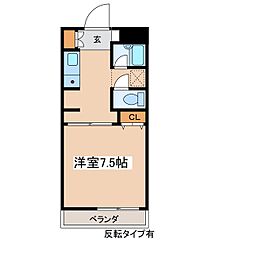 石芝イン・北 1Kの間取図画像