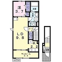オーチャード桐III  ｜ 長野県松本市桐３丁目（賃貸アパート1LDK・2階・46.29㎡） その2