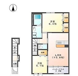 希 2LDKの間取図画像