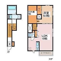 St.LuciaA 1LDKの間取図画像