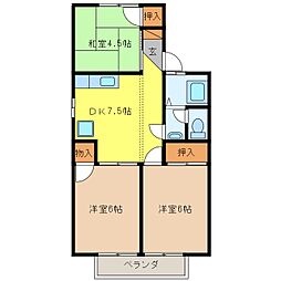 ソフィート箱清水B 3DKの間取図画像