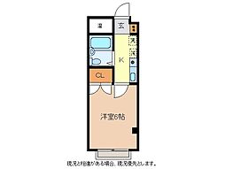 コーポAQA 1Kの間取図画像