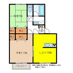 コンフォートパレスA 2LDKの間取図画像