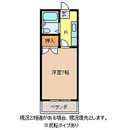 COOPホワイトタウン 1Kの間取図画像