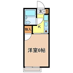 セジュール長里 1Kの間取図画像