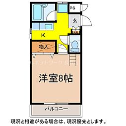 NEW-T・ヴィラ 1Kの間取図画像