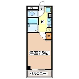 S.Kマンション 1Kの間取図画像