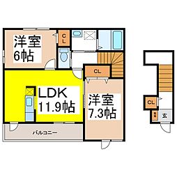 間取図画像 2LDK