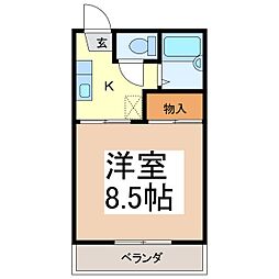 フレグランスマルコ3 1Kの間取図画像