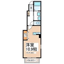 チアーズ 1Kの間取図画像