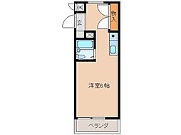 森のハイジ ワンルームの間取図画像