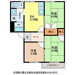 フレグランスコウキ 3DKの間取図画像