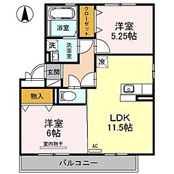ベースプランニング2 2LDKの間取図画像